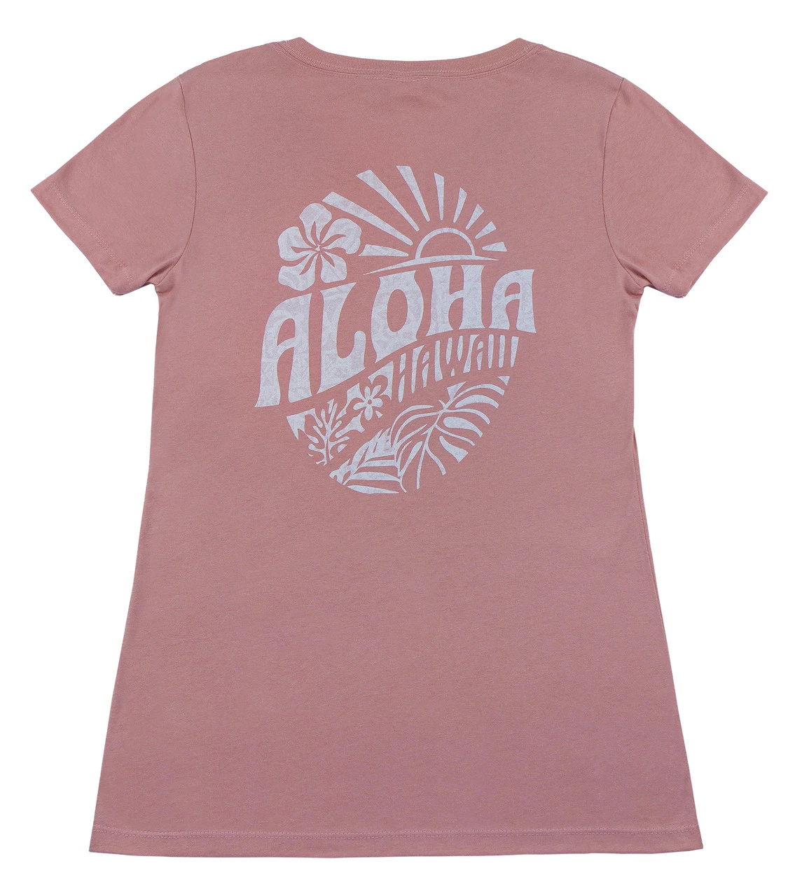 Island Girl® Surf Tee - Sunny Aloha: Dusty Rose 2 Island Girl® Surf Tee - Sunny Aloha: Dusty Rose - Image 2