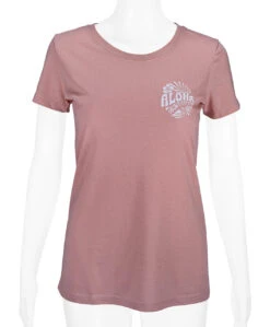 Island Girl® Surf Tee - Sunny Aloha: Dusty Rose 10 Island Girl® Surf Tee - Sunny Aloha: Dusty Rose -Fashion Clothing Store 80836 IG SunnyAloha Model Front Rose 29799.1704857008