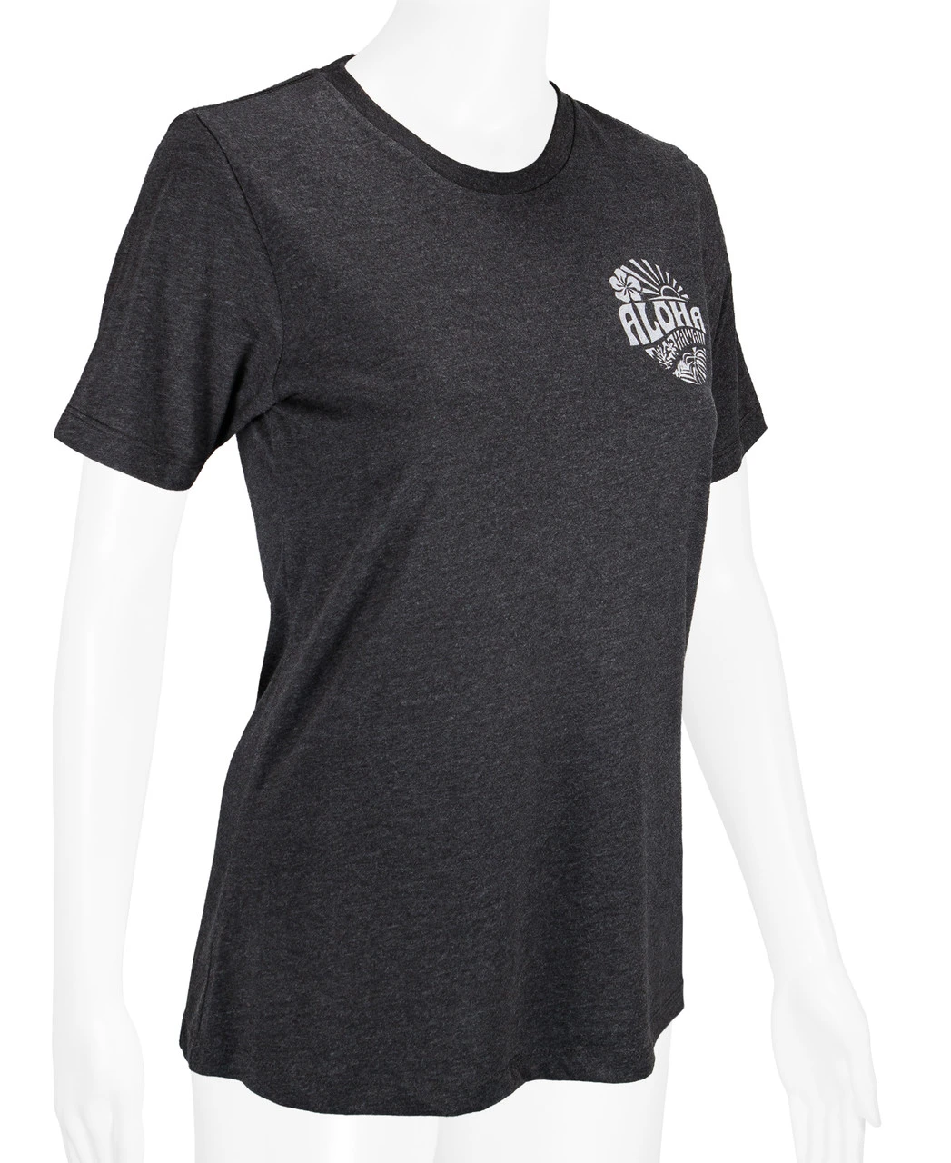 Island Girl® Surf Tee - Sunny Aloha: Charcoal Heather 5 Island Girl® Surf Tee - Sunny Aloha: Charcoal Heather - Image 5