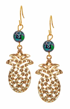 Jewel Of The Sea Dangle Earrings: Pineapple