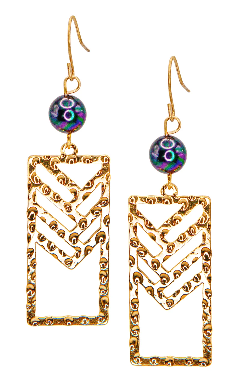 Jewel Of The Sea Dangle Earrings: Tribal Frame 1 Jewel Of The Sea Dangle Earrings: Tribal Frame