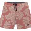 Hawaiian Performance Surfwear® Waverider Board Shorts - Floral: Salmon