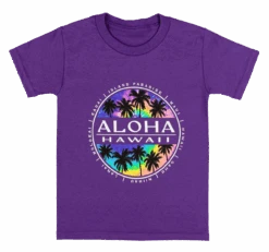 Hawaiian Performance Surfwear® Child's Tee - Tie Dye: Purple
