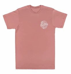 Crew Neck Tee - Sunny Aloha: Dusty Rose 6 Crew Neck Tee - Sunny Aloha: Dusty Rose -Fashion Clothing Store 85288 CrewNeckTee SunnyAloha DustyRose Front 91719.1697847507