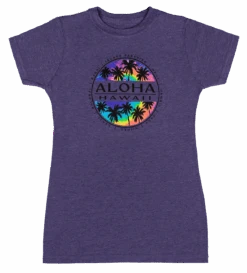 Island Girl® Surf Tee - Tie Dye: Purple Heather