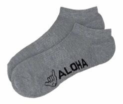 Hawaiian Performance Surfwear® Athletic Cut Socks: Shaka Gray