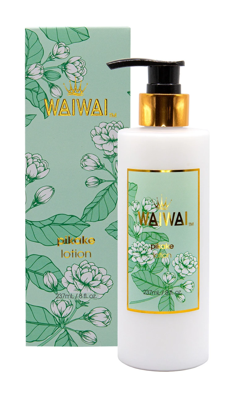 WaiWai Lotion Pump 8oz: Pikake 1 WaiWai Lotion Pump 8oz: Pikake