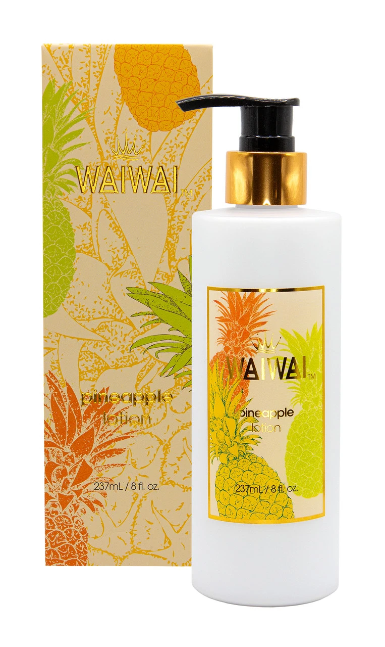 WaiWai Lotion Pump 8oz: Pineapple 1 WaiWai Lotion Pump 8oz: Pineapple
