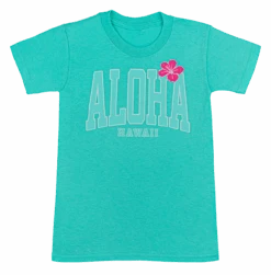 Hawaiian Performance Surfwear® Child's Tee - Big Aloha: Mint