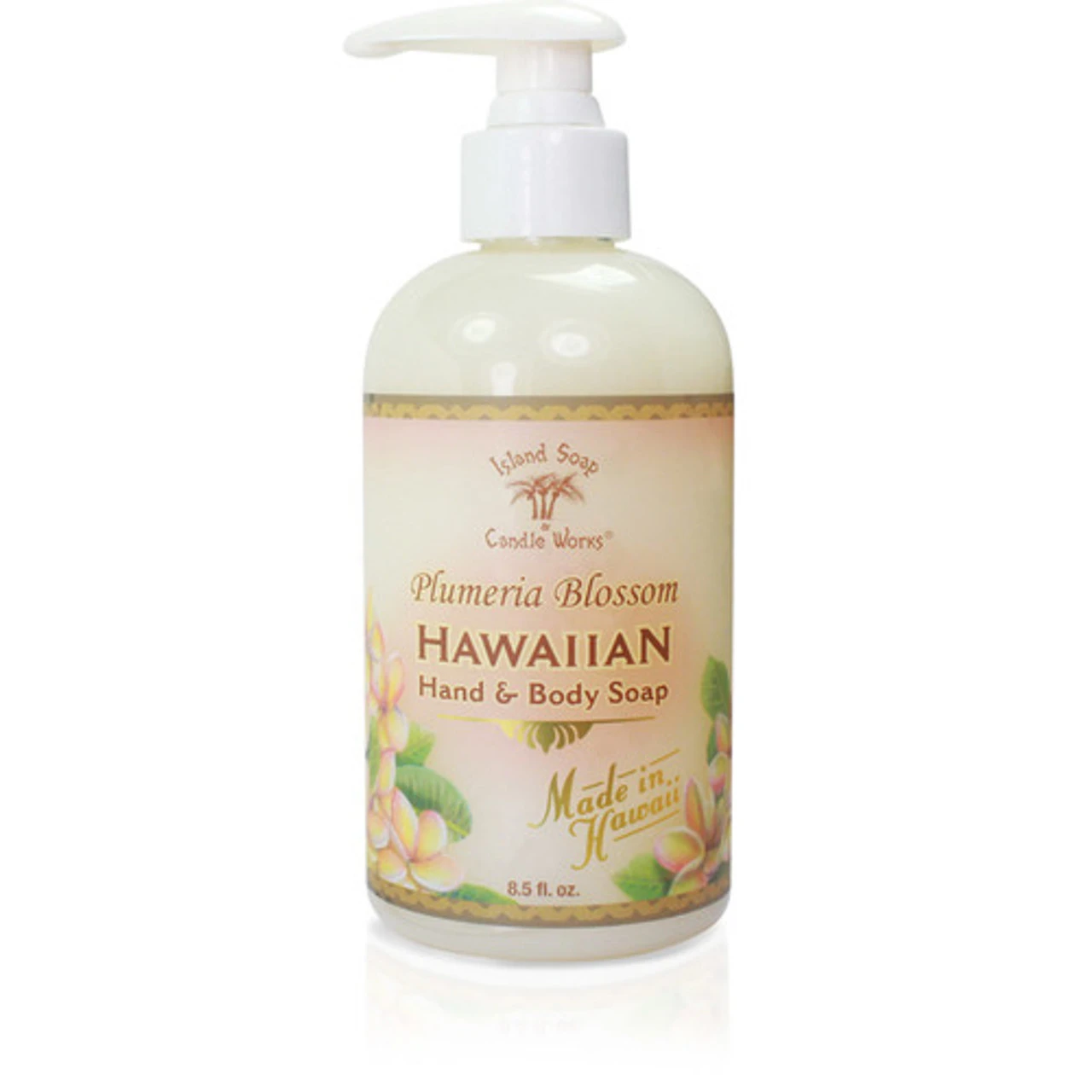 Island Soap Company Hand And Body Soap Pump: Plumeria Blossom 1 Island Soap Company Hand And Body Soap Pump: Plumeria Blossom