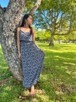 Napua Collection Ruffle Maxi Dress - Batik: Black -Fashion Clothing Store IMG 2436 44749.1701902838