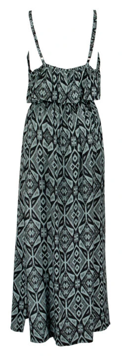 Napua Collection Ruffle Maxi Dress - Batik: Black -Fashion Clothing Store IMG 3632 52983.1701902879