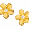 Moana Collection Gold Earring Stud: Plumeria