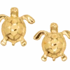 Moana Collection Gold Earring Stud: Solid Sea Turtle