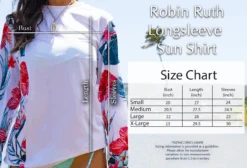 Robin Ruth Longsleeve Sun Shirt - Black Floral Elegance 7 Robin Ruth Longsleeve Sun Shirt - Black Floral Elegance -Fashion Clothing Store Robin Ruth Longsleeve Sun Shirt Size Chart 40560.1707851931