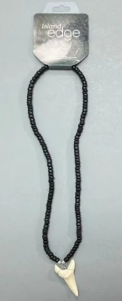 Island Edge® Beaded Necklace - Shark Tooth Black