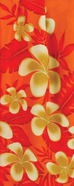 Aloha Sarong - Plumerias -Fashion Clothing Store Swatch SarongTube Plumeria Orange 78202.1593085433.1280.1280 68888.1690493719