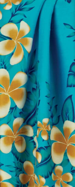 Aloha Sarong - Plumerias -Fashion Clothing Store Swatch SarongTube Plumeria Turquoise 84595.1593085433.1280.1280 77011.1690493719