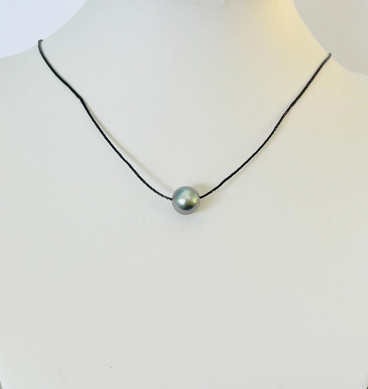 Tahitian Pearl Cord Necklace 1 Tahitian Pearl Cord Necklace