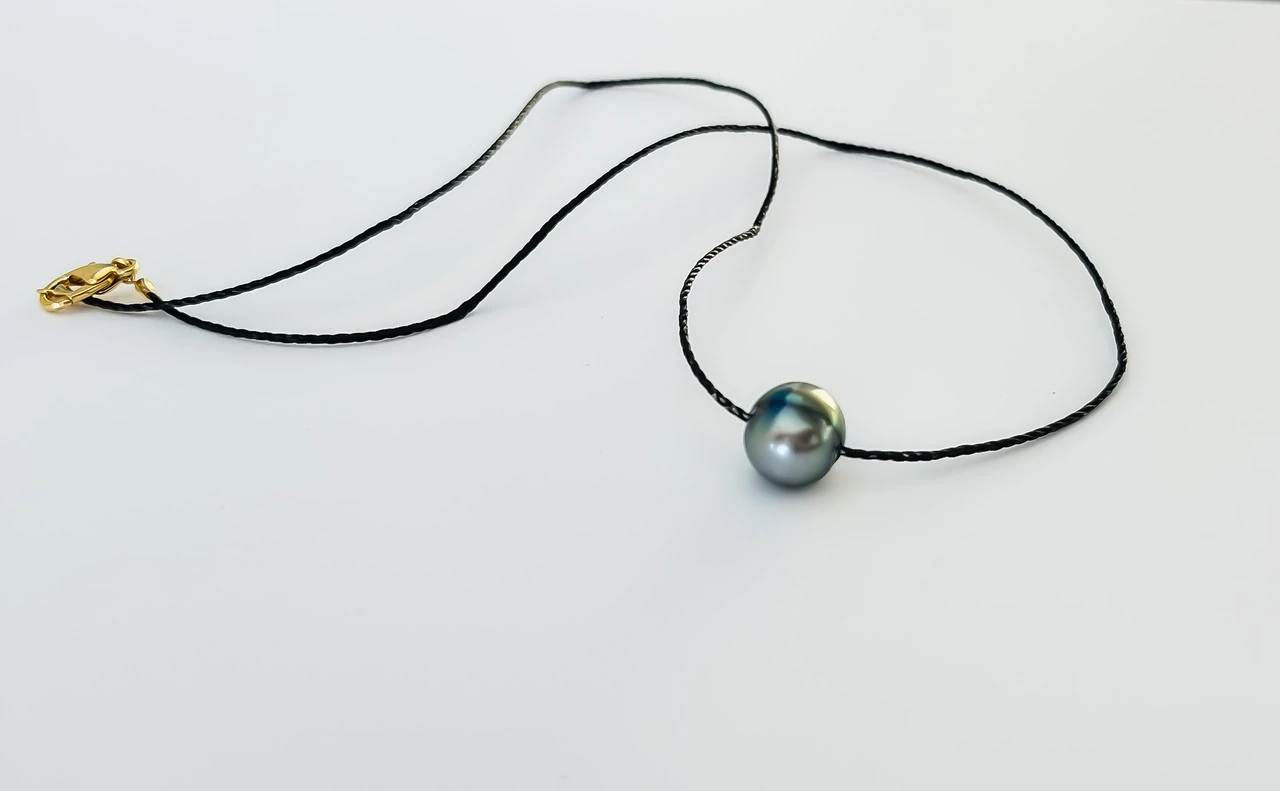 Tahitian Pearl Cord Necklace 2 Tahitian Pearl Cord Necklace - Image 2