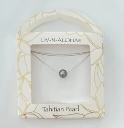 Tahitian Pearl Float Sterling Silver Chain Necklace 5 Tahitian Pearl Float Sterling Silver Chain Necklace -Fashion Clothing Store TASNKFL 4 93134.1664337461