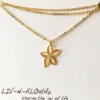 Liv-N-Aloha® Gold Chain Plumeria Cut Out Necklace