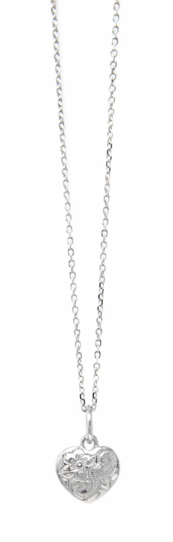 Moana Collection Sterling Silver Pendant Necklace: Heart