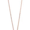 Moana Collection Rose Gold Pendant Necklace: Solid Sea Turtle