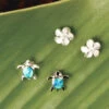 Island Opals® Honu & Plumeria Earring Set
