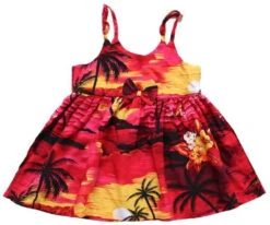 Girl's Aloha Sundress - Red Scenic