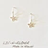 Liv-N-Aloha® Silver Mini Plumeria Solid Dangle Earrings